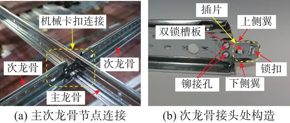 吊顶龙骨节点和拼接点轴向受力性能试验研究