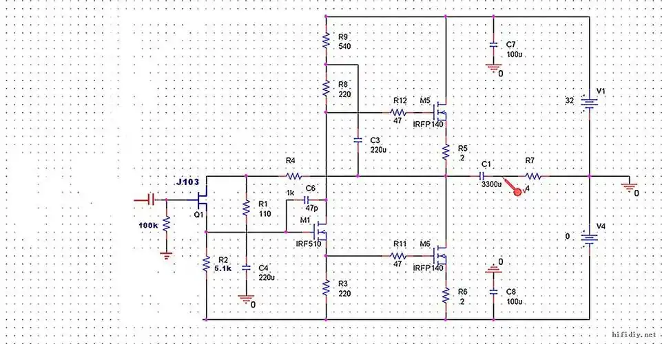 1969 场效应晶体管甲类功放电原理图.jpg