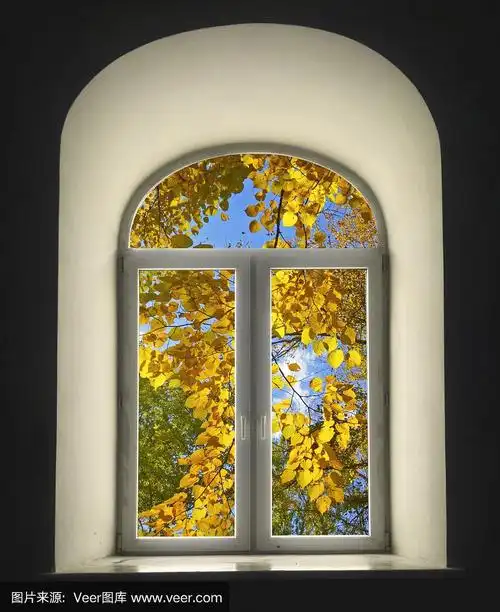 黑色墙壁上的白色半圆形现代主义窗户