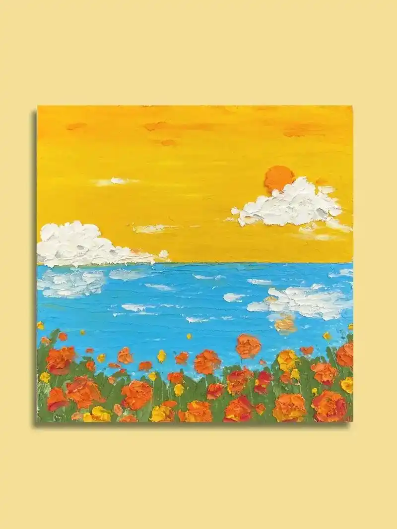 油画棒04|今日随心画.简单易学的风景油画棒#油画棒  #油 - 抖音