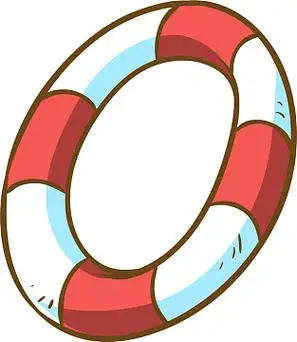 救生圈设计aipng手绘游泳圈矢量图下载png矢量手绘沙滩拖鞋游泳圈eps