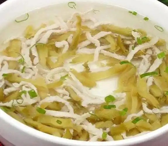 榨菜肉丝汤,肉沫蒸冬瓜,蕃茄炒西葫芦,玉米炒青豆_做法_小青菜_番茄