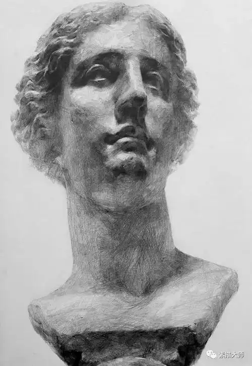 优秀的石膏像,耐人寻味的光影表现_素描大师_零二七艺考