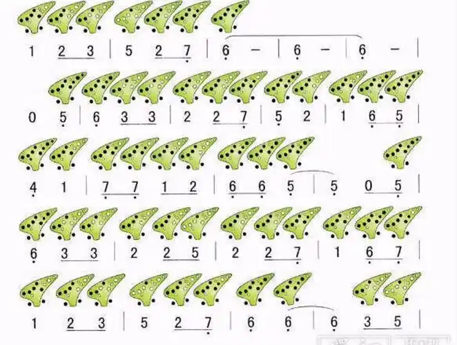 周子雷千年风雅12孔陶笛简谱对照练习