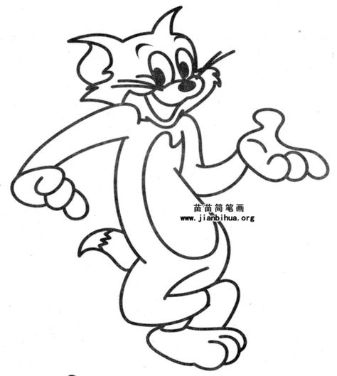 汤姆猫简笔画 汤姆猫简笔画图片