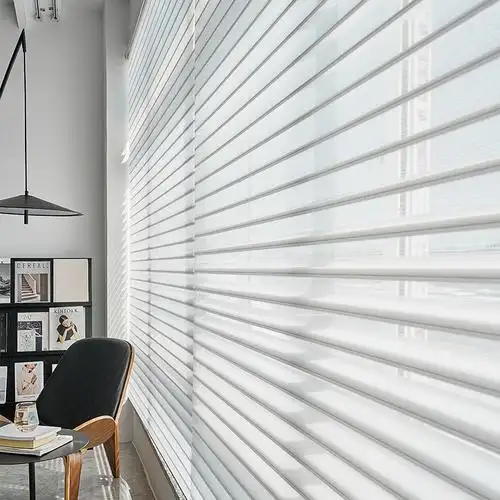 批发香格里拉窗帘客厅卧室办公室百叶帘升降卷帘简约窗纱柔光横条