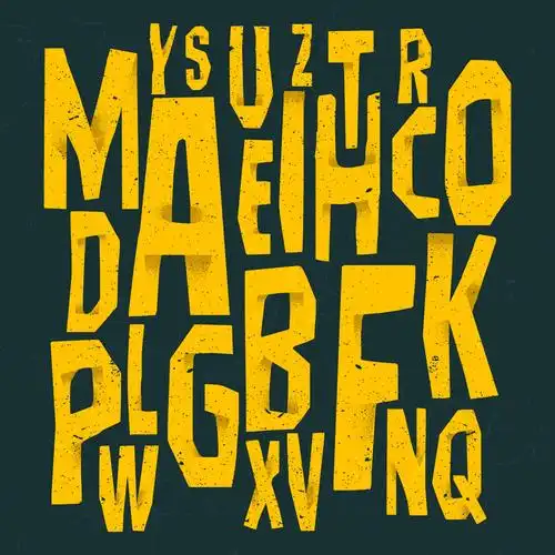 26个时尚字母设计矢量素材_矢量字体_懒人图库