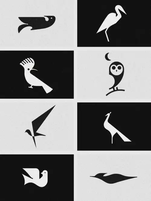 收集了一组正负形动物logo设计一起来欣赏