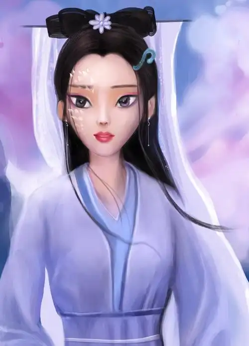 板绘插画白蛇缘起白蛇