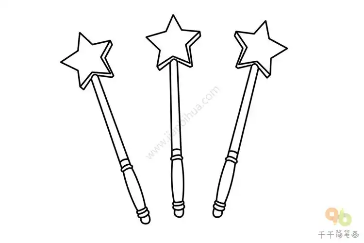 荧光棒简笔画画法