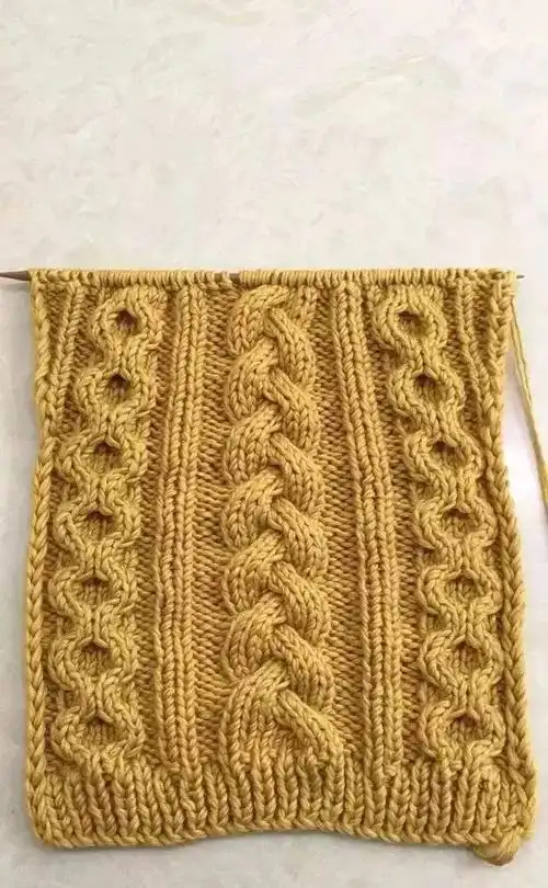 粗针粗线款毛衣,女童棒针大麻花外套毛衣,时尚大气,附编织图解