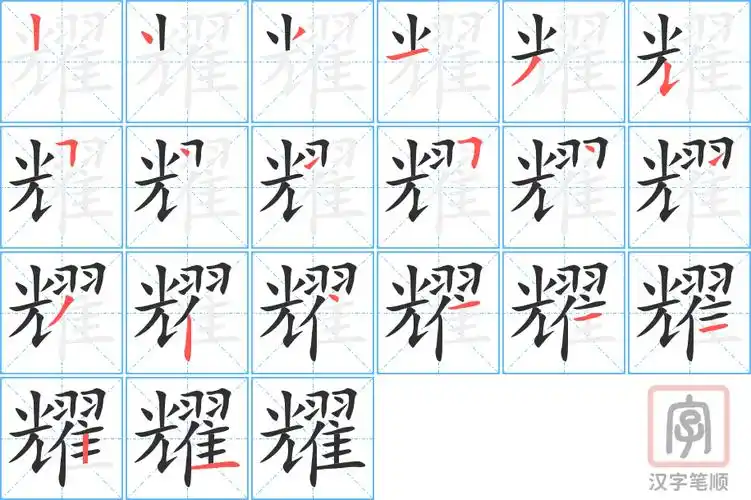 耀的意思_耀字怎么读_耀字的解释/拼音/笔顺/组词_新华字典_松风繁体