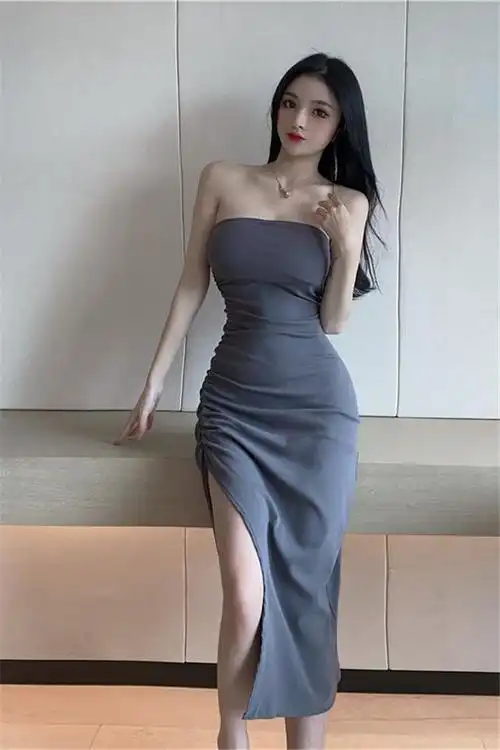 连衣裙夏季开叉