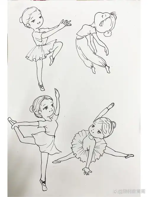 儿童画素材 | 跳舞的人