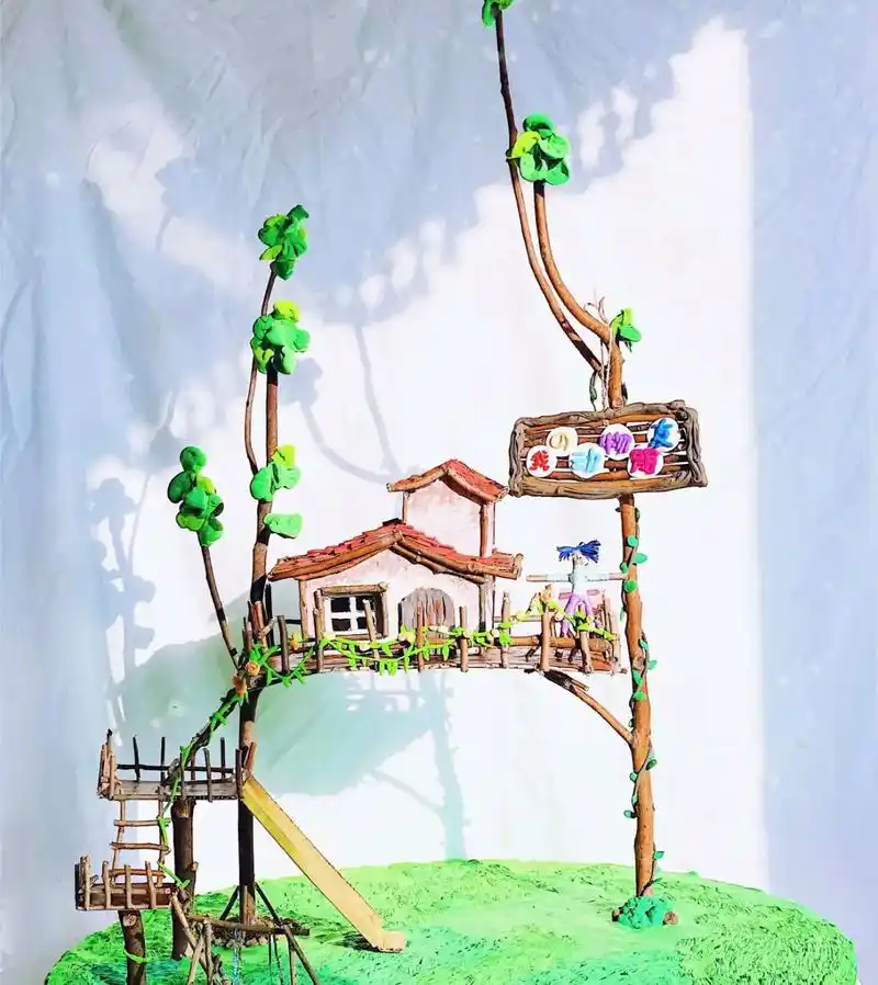 幼儿园环创 #手工diy 树枝,树干手工制作 - 抖音