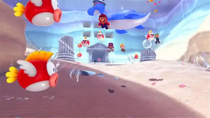 十位马里奥在一起玩耍玩家自制超级马里奥奥德赛多人模组