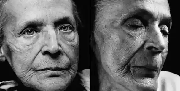 死亡的样子:德国摄影师的活人和死人的对比肖像