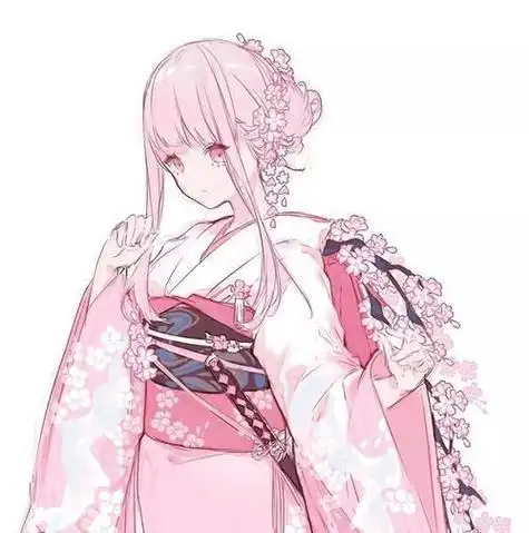 超好看的女生闺蜜头像二次元和服