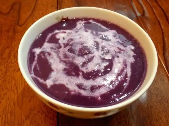 牛奶紫薯粥