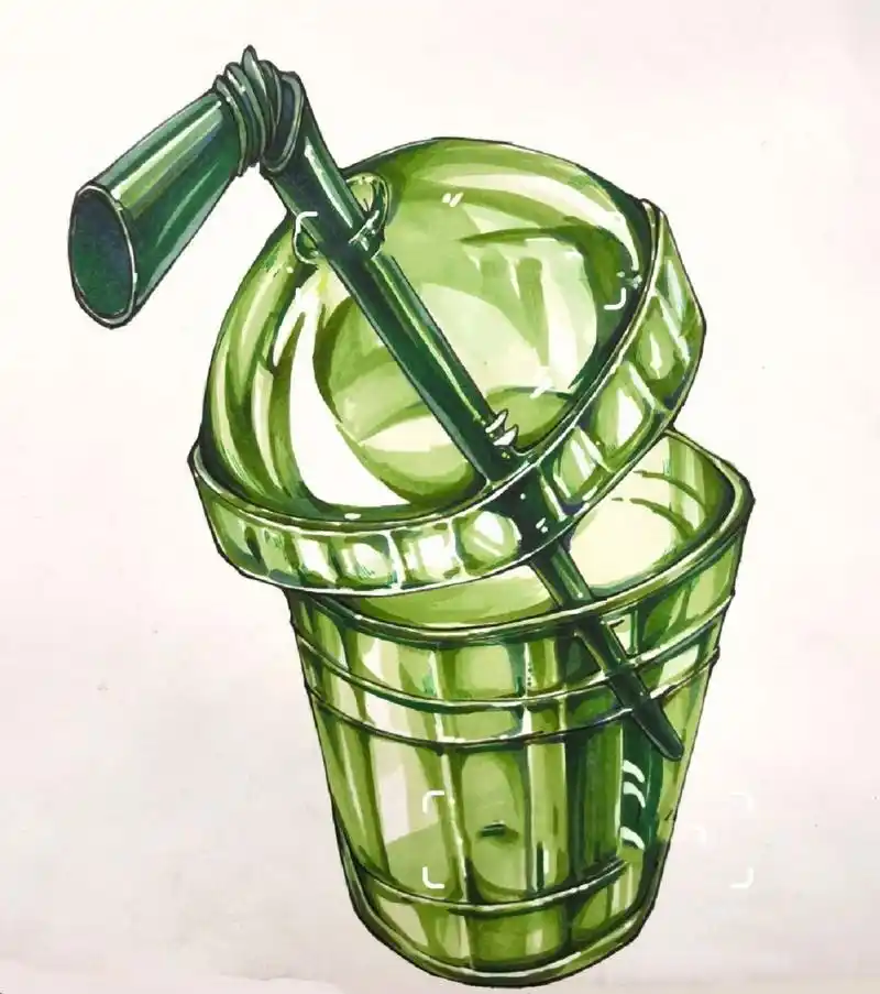 画法 从线稿到用笔都很明确,这样一步一步的来肯定可以画好玻璃杯的附