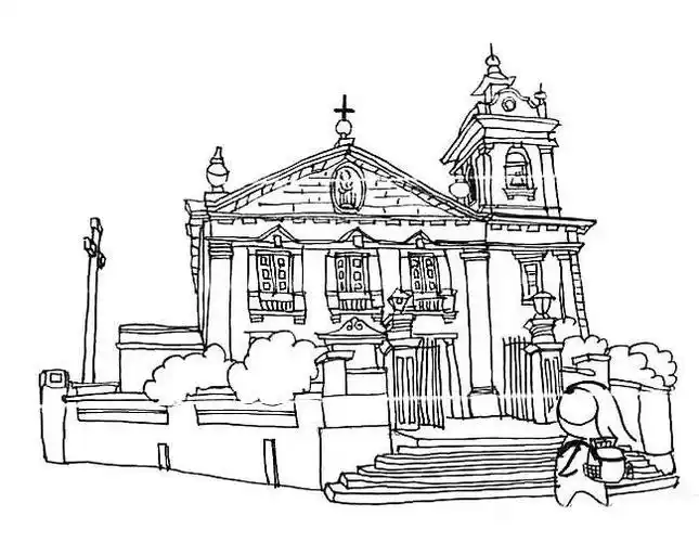 布鲁塞尔相关景点简笔画