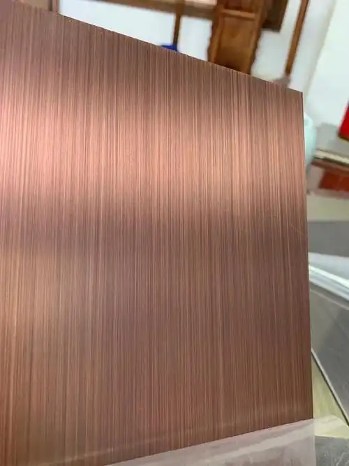 304直拉丝哑面抗指纹黑钛金 缎纹香槟电镀玫瑰金不锈钢墙面装饰板