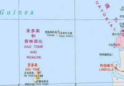 圣多美和普林西比中文版地图圣多美和普林西比地图库