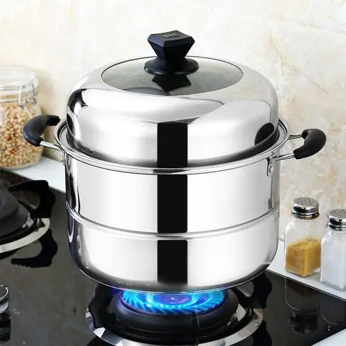 不锈钢蒸锅家用煤气灶用2层二层多层