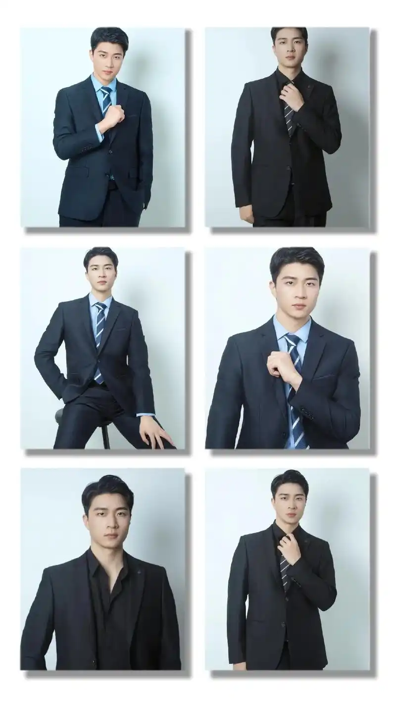 男士商务形象照的几个姿势#个人形象照 #职业形象照 #西装杀 - 抖音