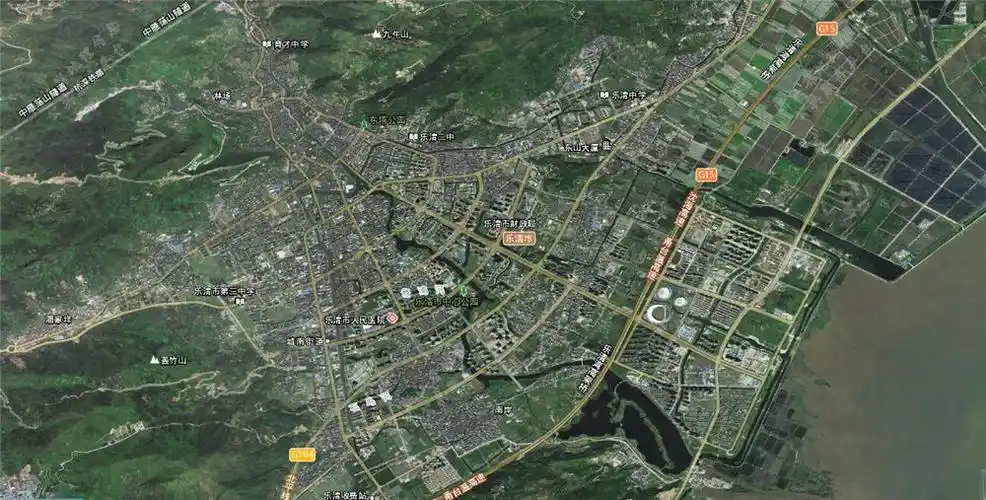 城区卫星图乐清城市沧海桑田般的巨变今天,用一组照片带您感受城市