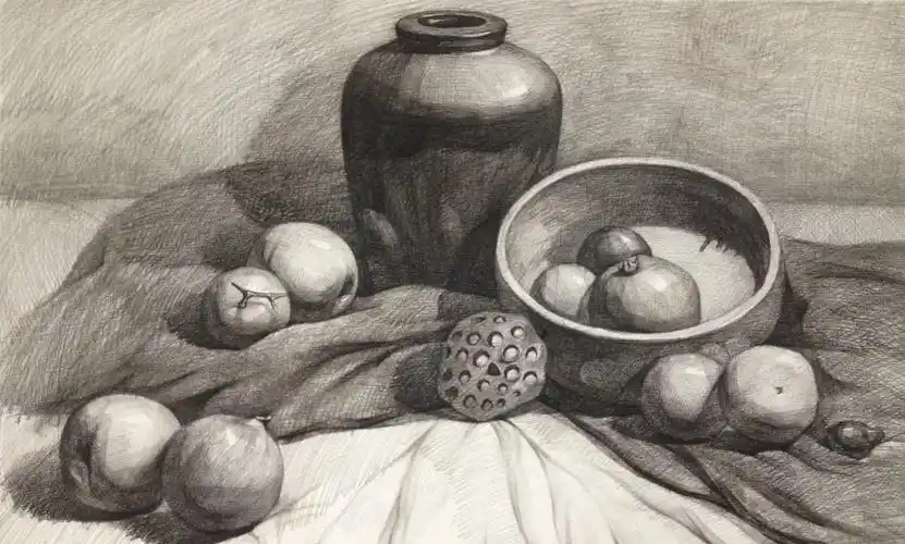 素描静物的六个要点及步骤分析讲解