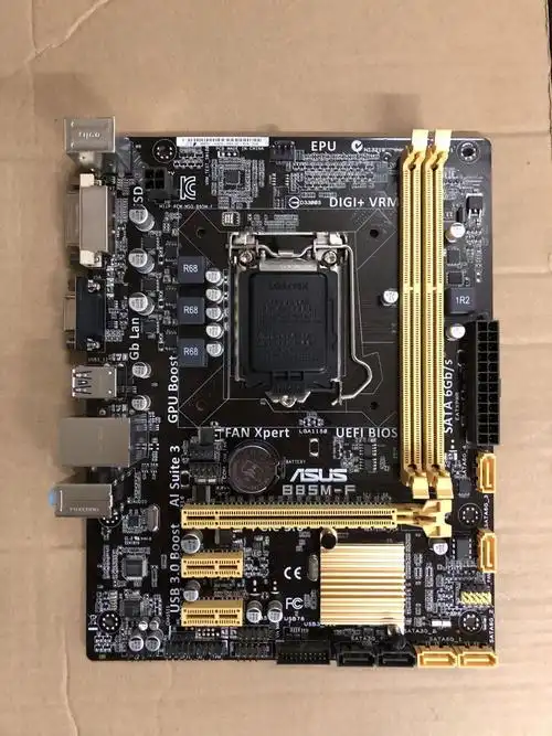 华硕b85主板 asus/华硕b85m-f plus lga1150四核i5 4590主板 黑色