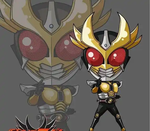 五个q版的假面骑士,假面骑士e哥和亚极陀又帅又可爱_drive_faiz_整体