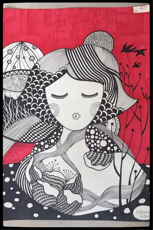 西海岸新区小学美术课堂教学基本功范画比赛部分作品选登线描篇