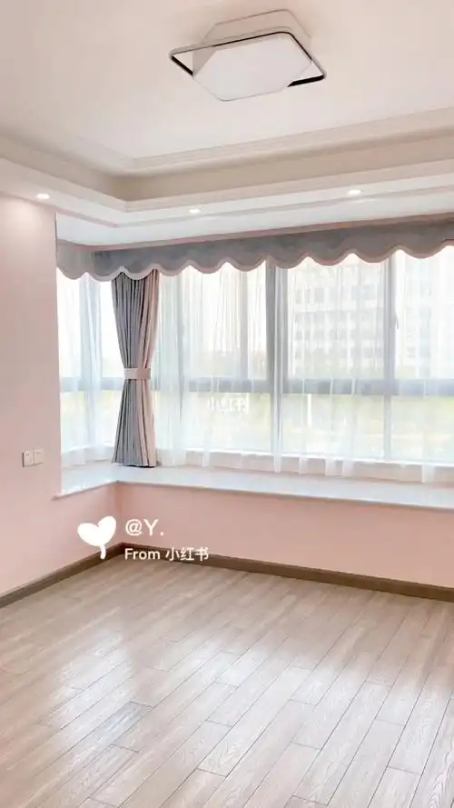 l形转角飘窗窗帘这样装