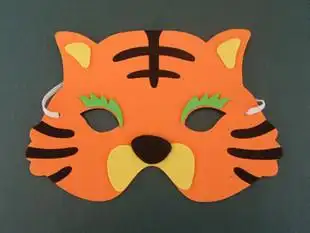 儿童面具 动物头饰派对用品 亲子游戏 晚会演出道具 厂家批发