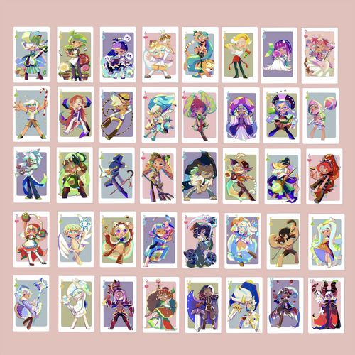 同人动漫周边玩具跑跑姜饼人扑克牌套装现货整套54张含铁盒