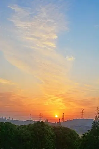 日出乡村美丽早晨