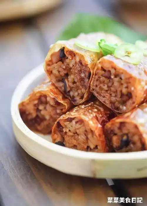 在家这样做腐皮糯米卷,香糯诱人特美味!