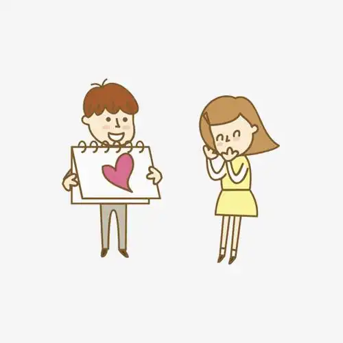 卡通表白的男人免抠图