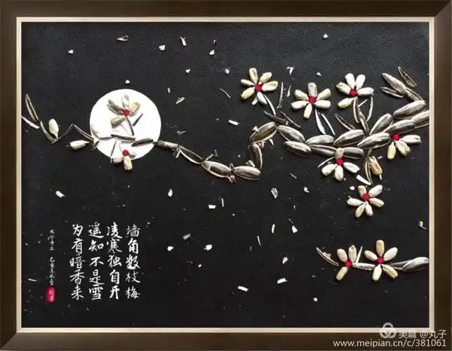 瓜子壳贴画(手工作品)