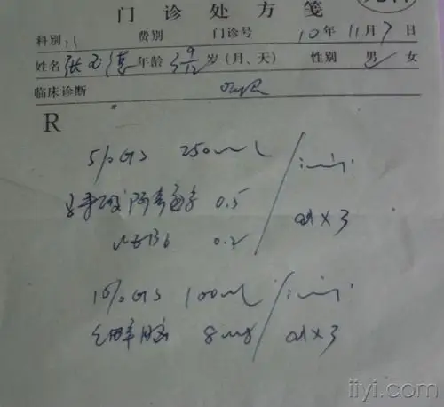 医院开的处方太牛