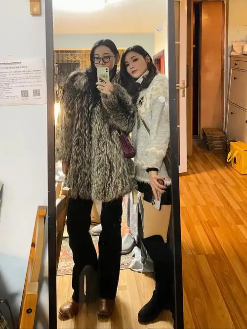 vintage欧美进口古着银狐狸毛皮草买家秀