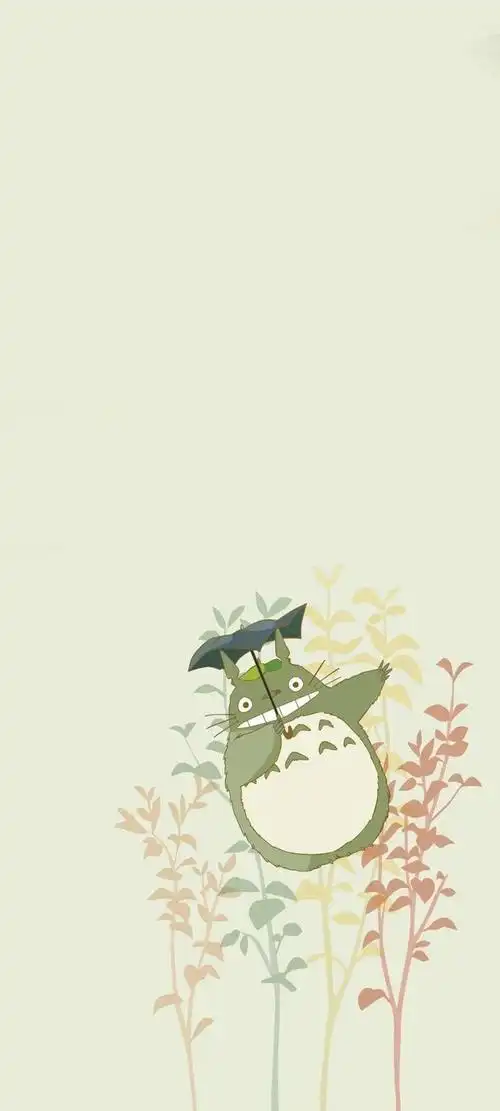 龙猫壁纸高清大图(龙猫全面屏手机壁纸)