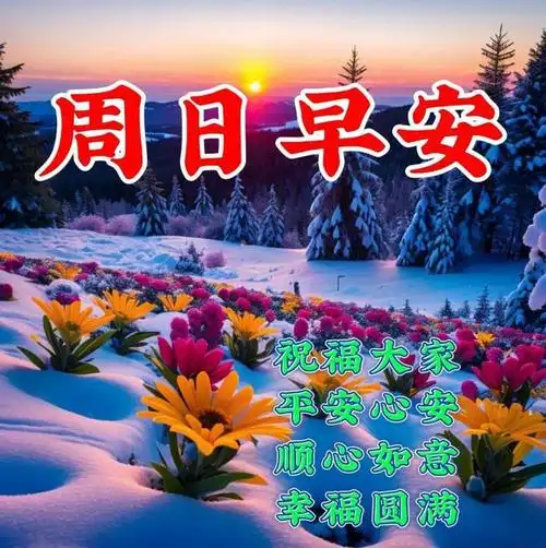 周日早上好最新版漂亮周末早安祝福语表情图片大全问候语段句子|快乐