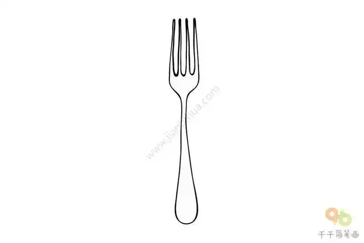 餐叉简笔画怎么画