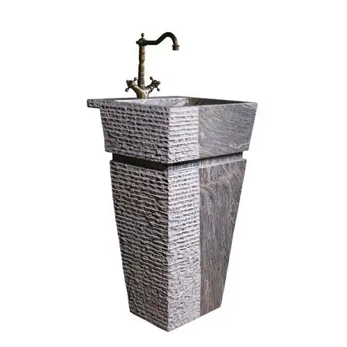 洗手户外洗手盆庭院水池台盆石材室外水槽立式立柱盆