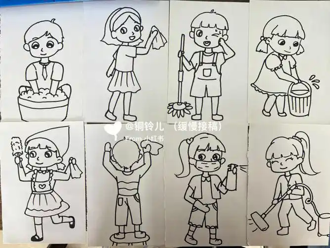 五一劳动节劳动人物素材75劳动人物简笔画