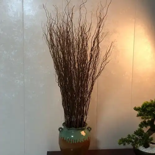天然带皮龙柳干枝 婚庆婚礼装饰天然树枝批发