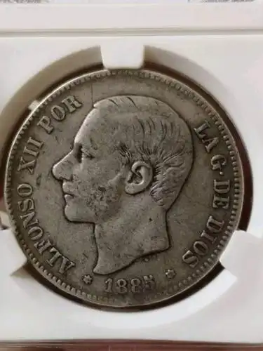 世界著名银币西班牙双柱银元,好品如图,长誉评级永久